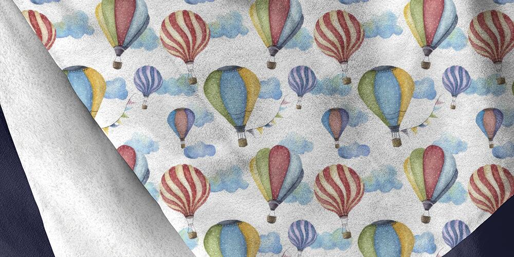 Pattern di mongolfiere acquerello, 