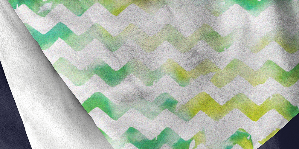 zigzag white and green watercolor background, 