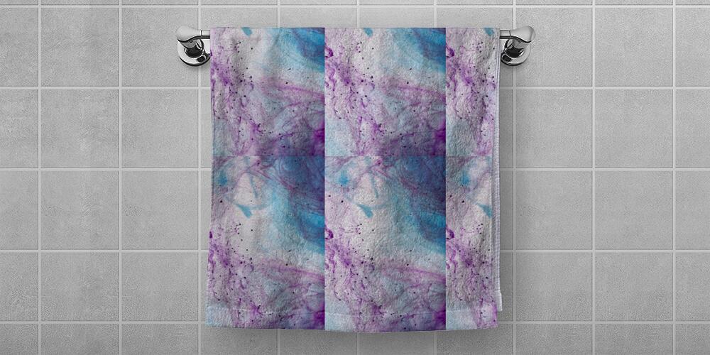 abstract pattern with purple and blue mixing paint, 