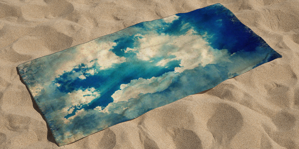 Sunset clouds and seagull, 