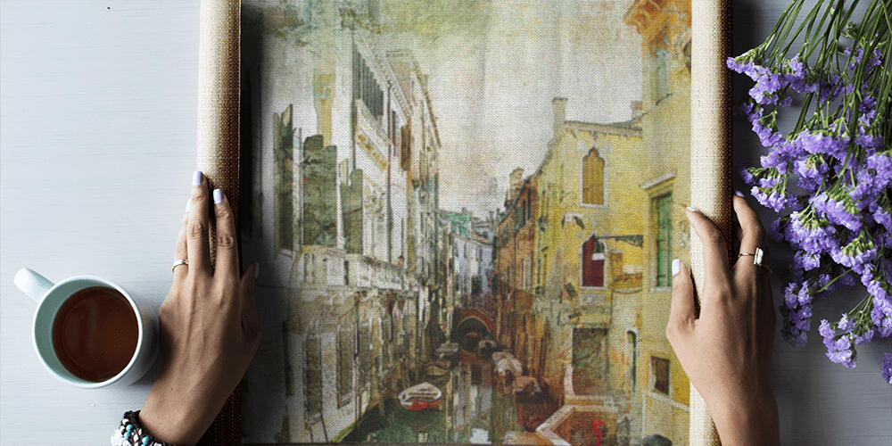 Pictorial Venetian streets - artwork in painting style, 