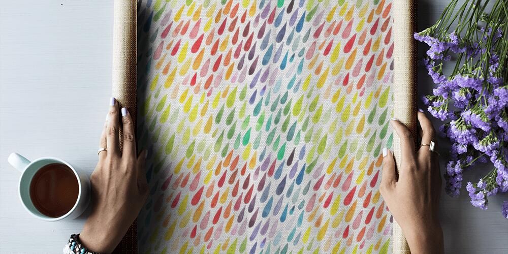 Pioggia colorata acquerello, 