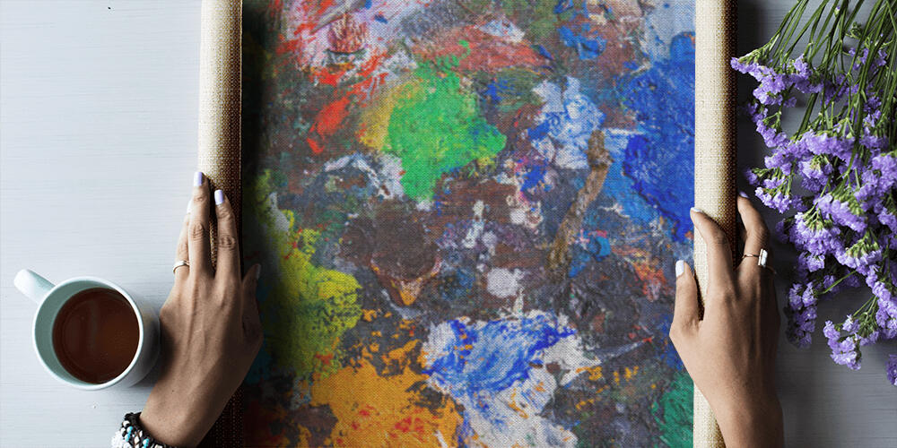 Palette with paints, 