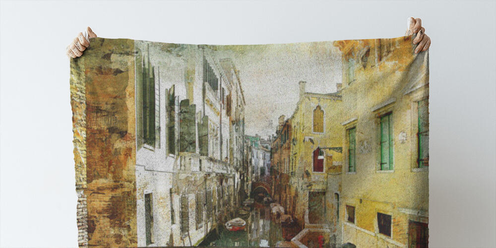 Pictorial Venetian streets - artwork in painting style, 