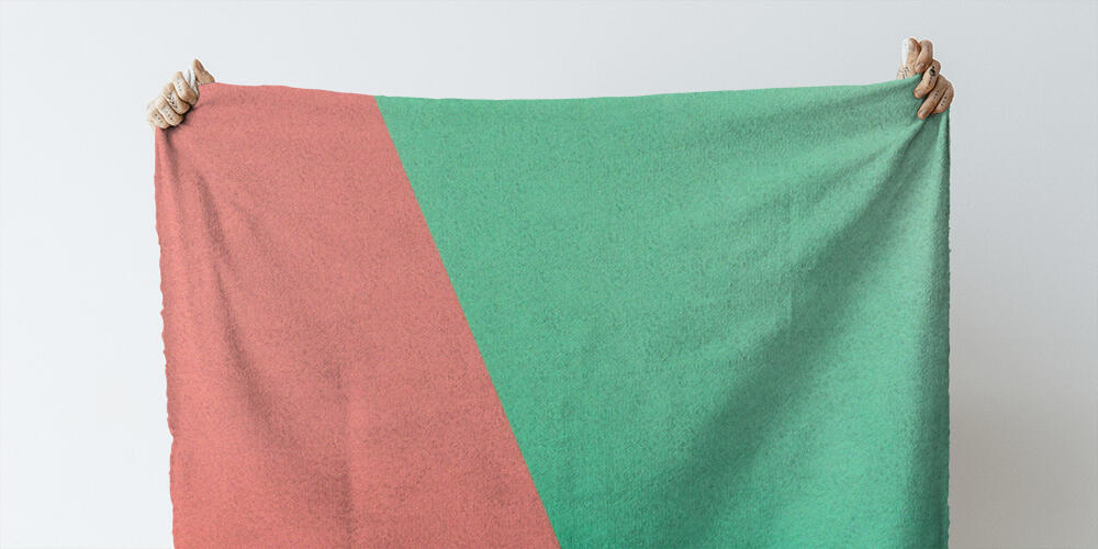 Red and green color paper background, 