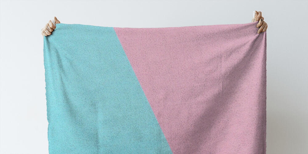 Pastel colored paper flat lay top view, 