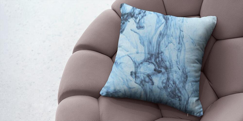 background with swirls of blue paint in water, 