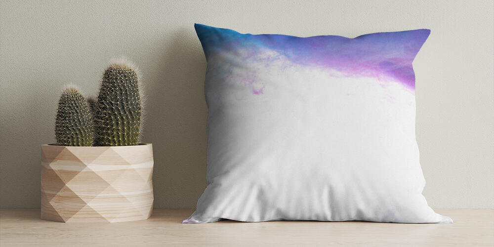 frame of blue and purple paint splashes, 