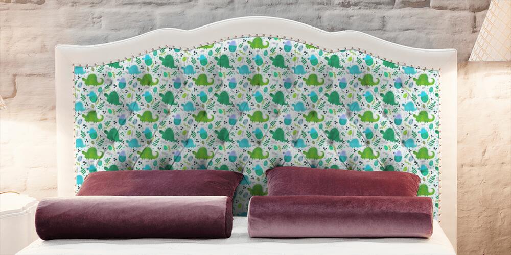 Kids seamless cartoon dinosaur pattern for textiles and packaging and gifts and linens and wrapping paper, 