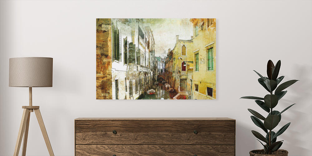 Pictorial Venetian streets - artwork in painting style, 
