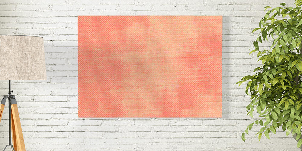Light coral background from a textile material with wicker pattern, 