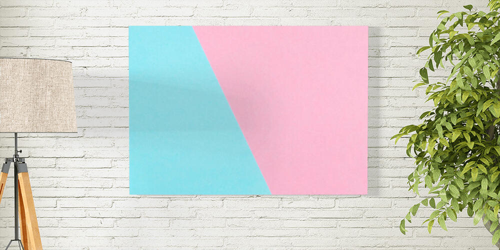 Pastel colored paper flat lay top view, 