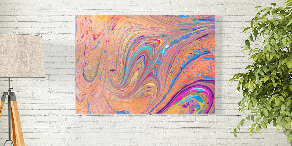 Traditional marbling artwork patterns as colorful abstract background, 