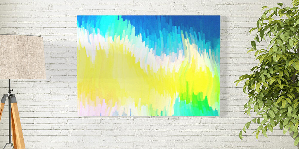 Abstract Blue Yellow and White Graphic Background, 