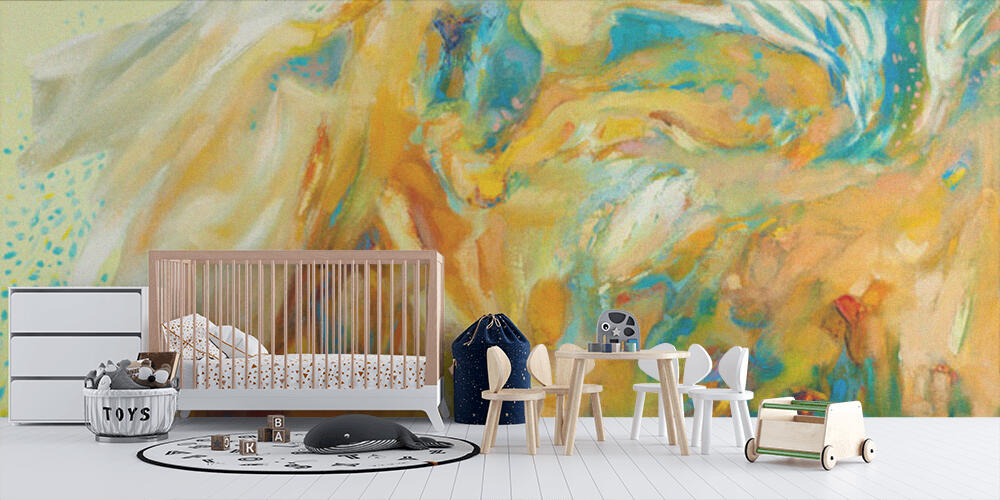 Abstract oil painting, Bambini