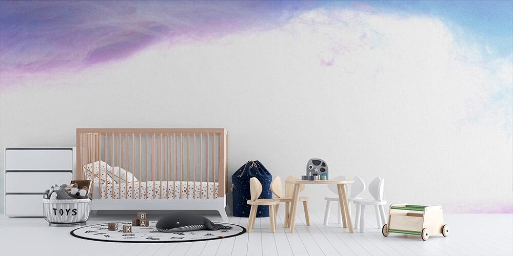 frame of blue and purple paint splashes, Bambini