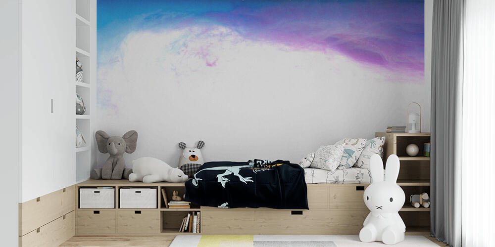 frame of blue and purple paint splashes, Bambini