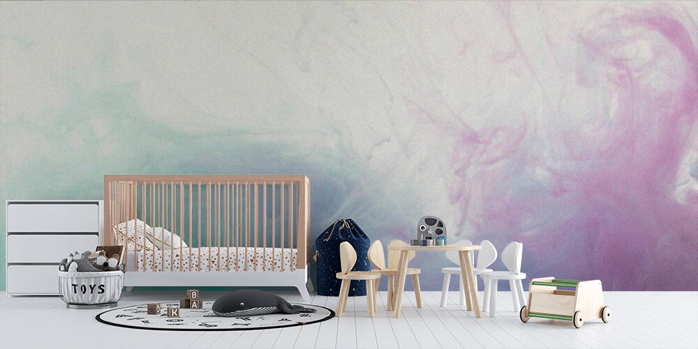 abstract background with flowing blue and purple paint, Bambini