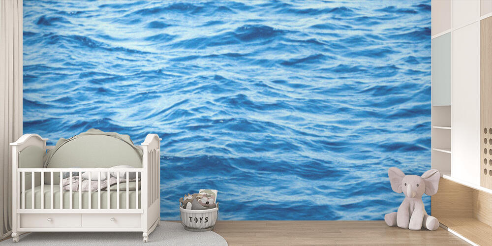 Photo of a macro background of blue sea waves, Bambini