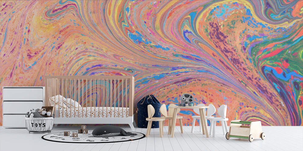 Traditional marbling artwork patterns as colorful abstract background, Bambini