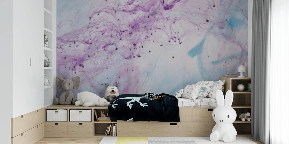abstract pattern with purple and blue mixing paint, Bambini