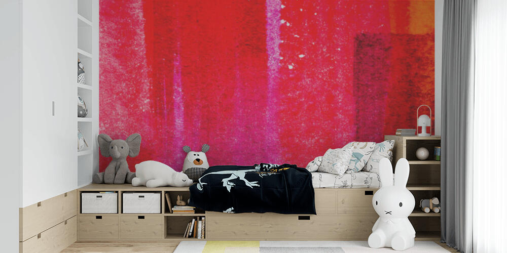 Top view of red and pink brushstrokes with copy space, Bambini