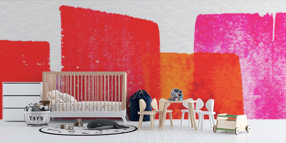 top view of pink, Bambini