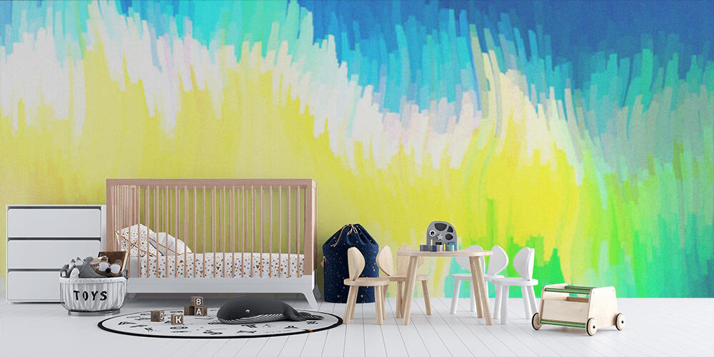 Abstract Blue Yellow and White Graphic Background, Bambini