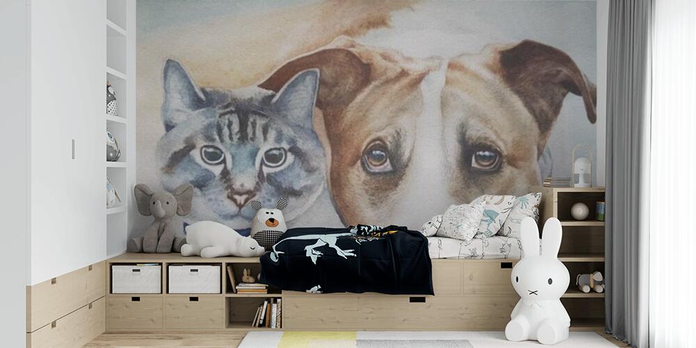 Dog and cat are the best friends, Bambini