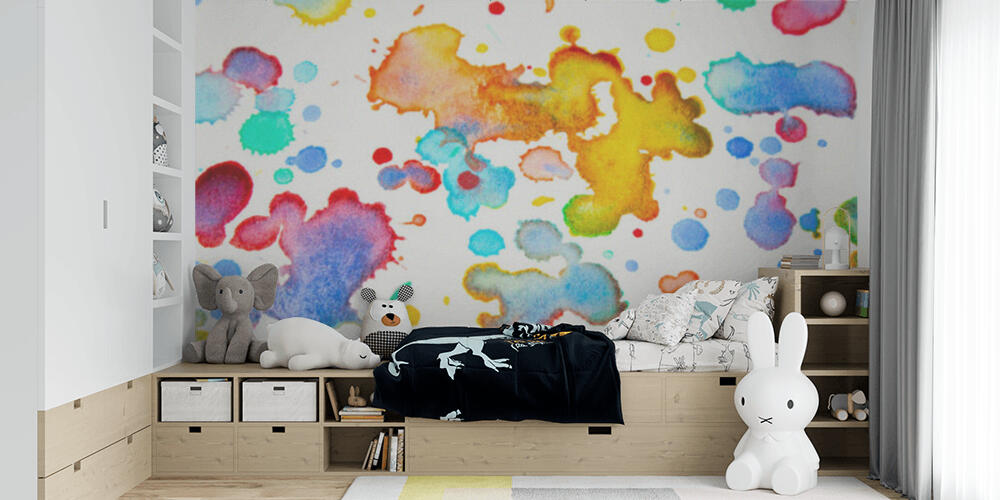 Ink Blots Splatters and Lines Acrylic Watercolour Painting Paint, Bambini