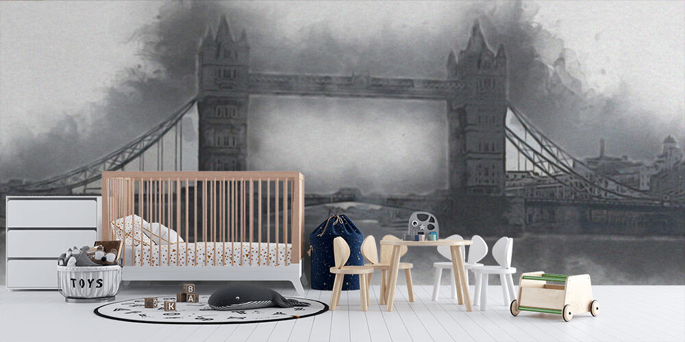 London big ben art drawing sketch illustration fun design vintage retro, Bambini