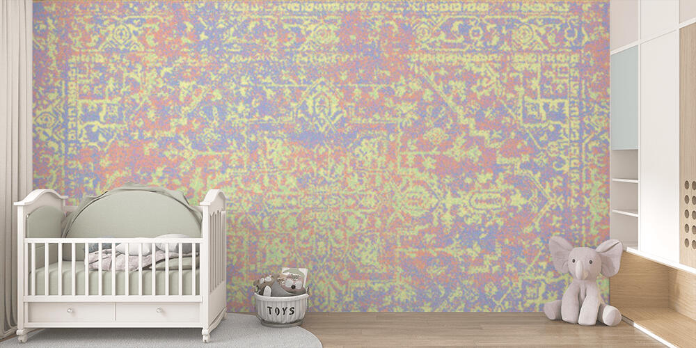 Carpet bathmat and Rug Boho Style ethnic design pattern with distressed woven texture and effect, Bambini