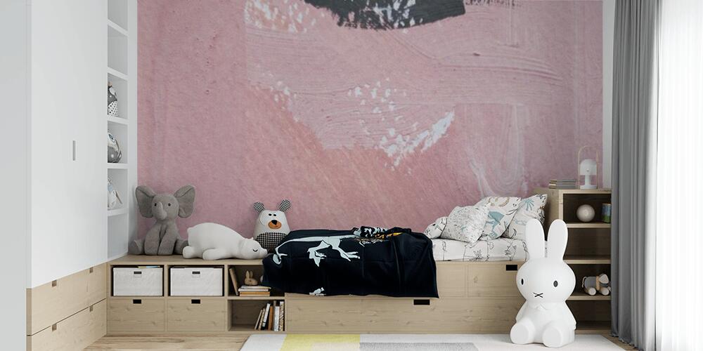 Shades of ash pink palette texture with black strokes, Bambini