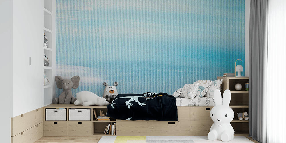 Blue abstract painting bakcground canvas texture, Bambini