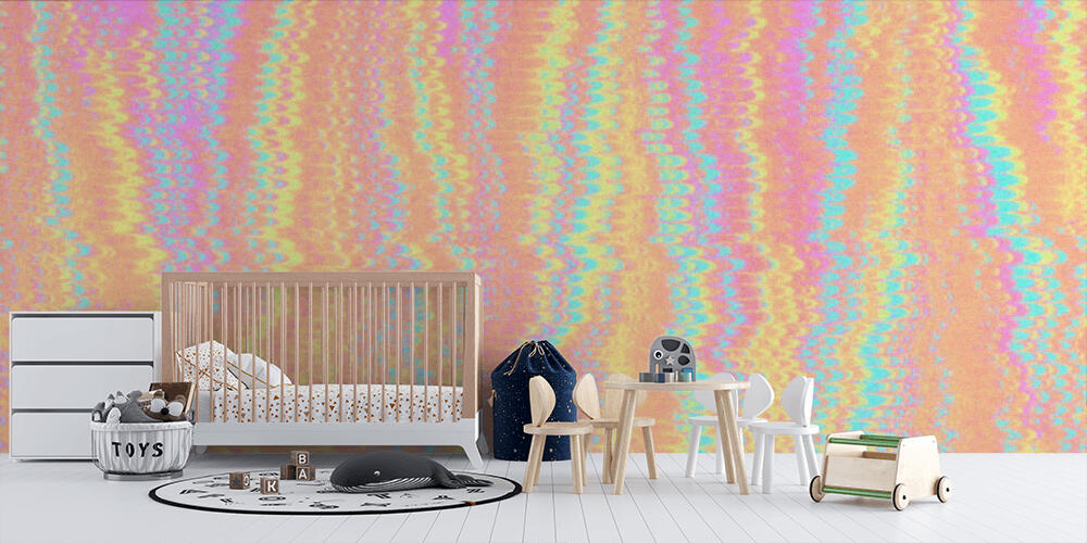 Colorful neon glitch patterned background, Bambini