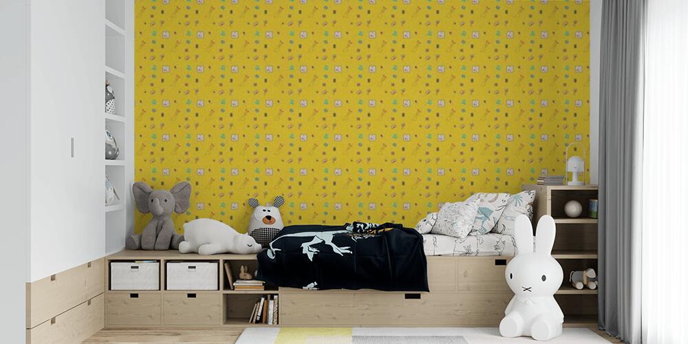 Colored background with different accessories, Bambini