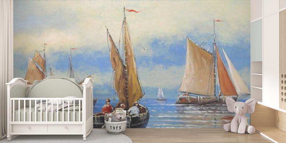 sailing boats on the sea, Bambini