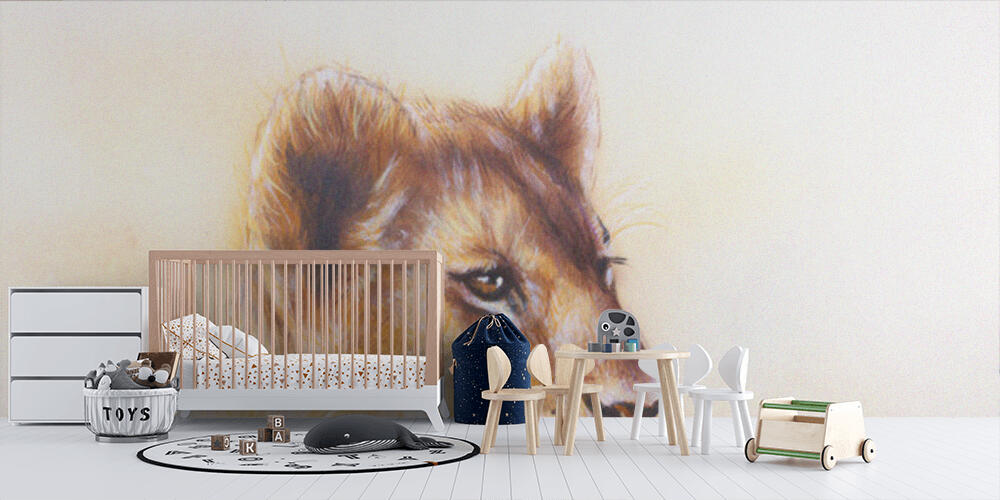 Little lion cub head, Bambini