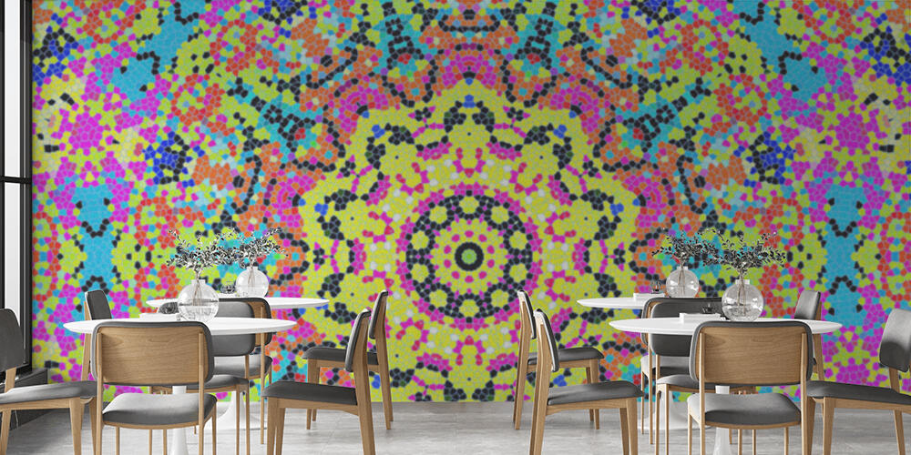 Bright abstract concentric mosaic pattern, Bar e Ristoranti