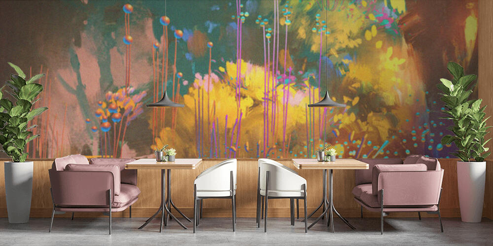 fantasy forest with colorful plants and flowers, Bar e Ristoranti