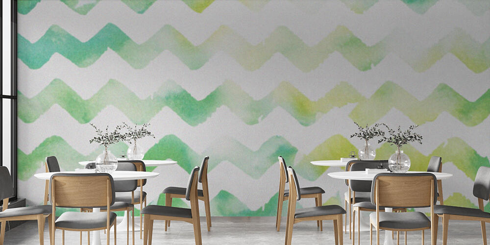 zigzag white and green watercolor background, Bar e Ristoranti
