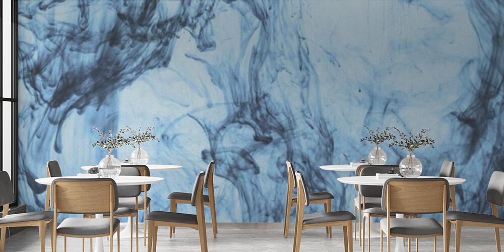 background with swirls of blue paint in water, Bar e Ristoranti