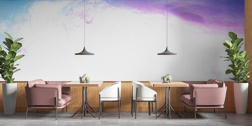 frame of blue and purple paint splashes, Bar e Ristoranti