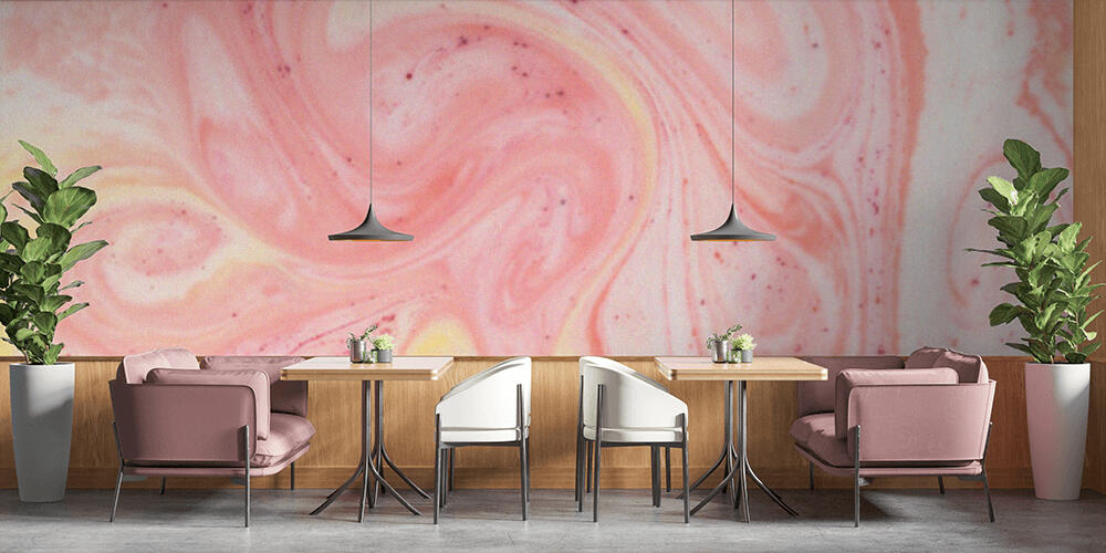 abstract background with pink and orange paint, Bar e Ristoranti