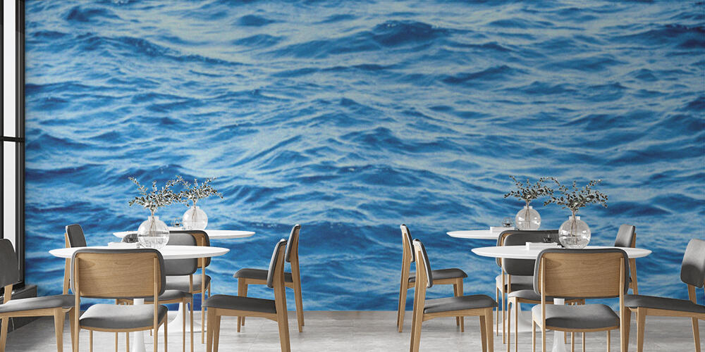 Photo of a macro background of blue sea waves, Bar e Ristoranti