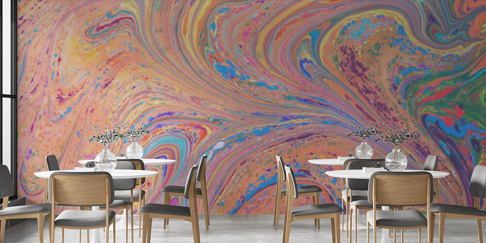 Traditional marbling artwork patterns as colorful abstract background, Bar e Ristoranti