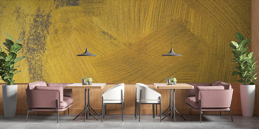 different golden brushstrokes on dark textured background, Bar e Ristoranti