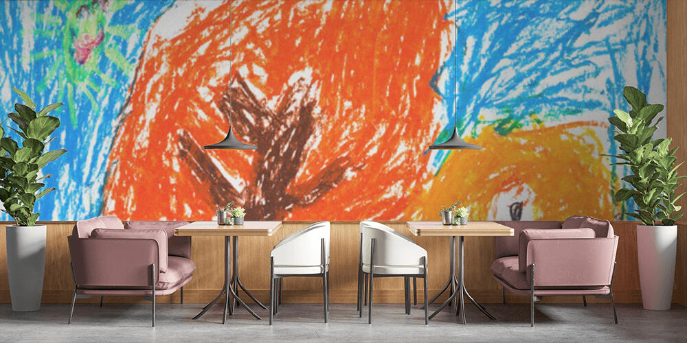 child's drawing - orange autumn trees, Bar e Ristoranti