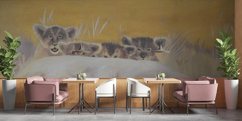 picture of wild lions in african savannah, Bar e Ristoranti