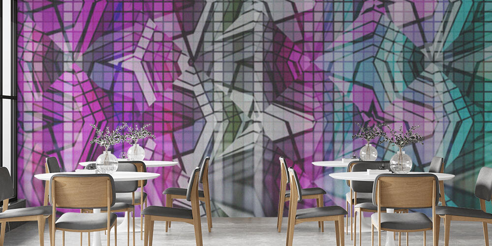 Beautiful geometric abstract background with color accents, Bar e Ristoranti